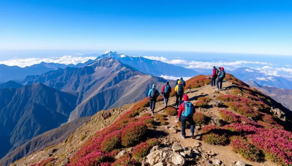 An image of trekkers at Agasthyakoodam peak