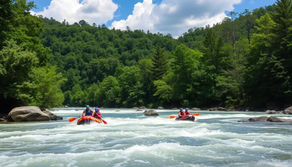 An image of whitewater rafting on the Ocoee River
