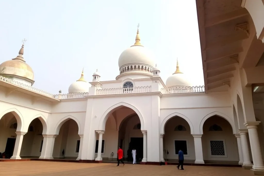 Balashai Mosque in Jamalpur showing traditional Islamic architecture