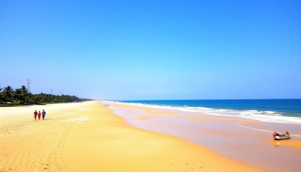Banshkhali Sea Beach with sandy shores and palm trees