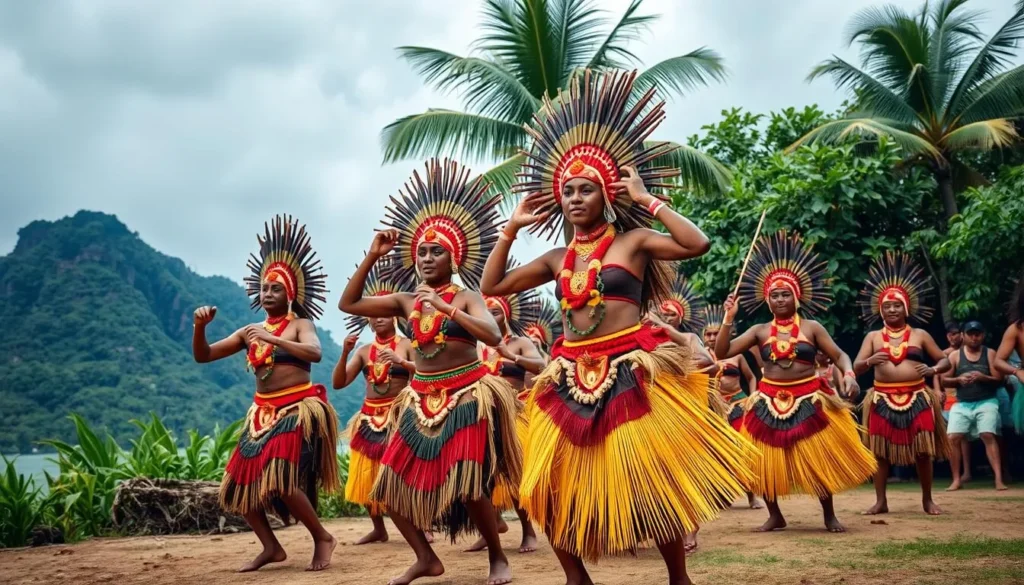 Bora tribe performing a traditional dance