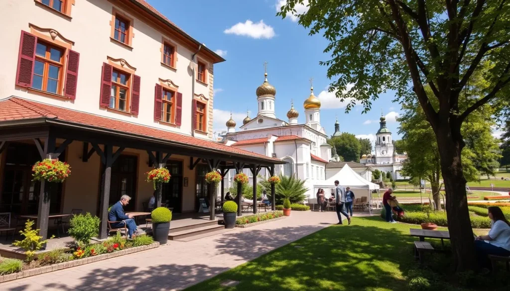 Cozy boutique hotel in a historic building in Sergiev Posad with view of the monastery