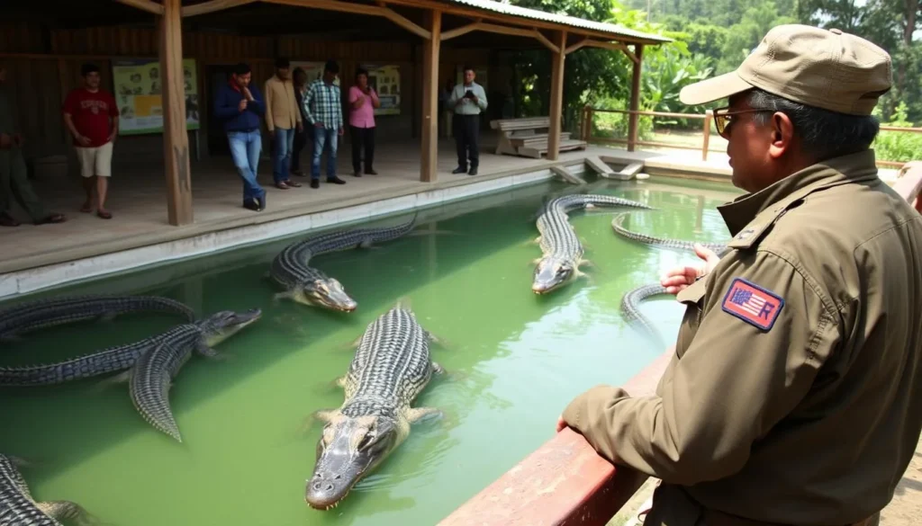 Crocodile breeding center in Bardiya National Park