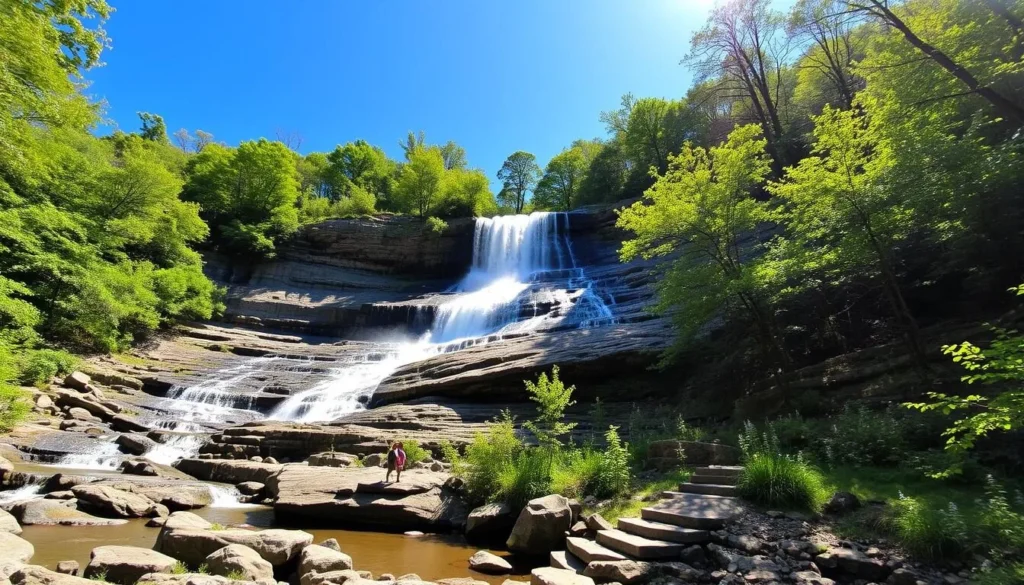 Cunningham Falls waterfall in the Catoctin Mountains near Frederick Maryland