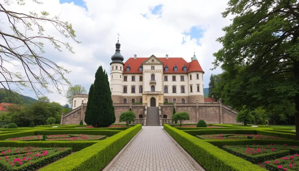 Discover the majestic Trebon Castle and its serene gardens in this charming Czech town.