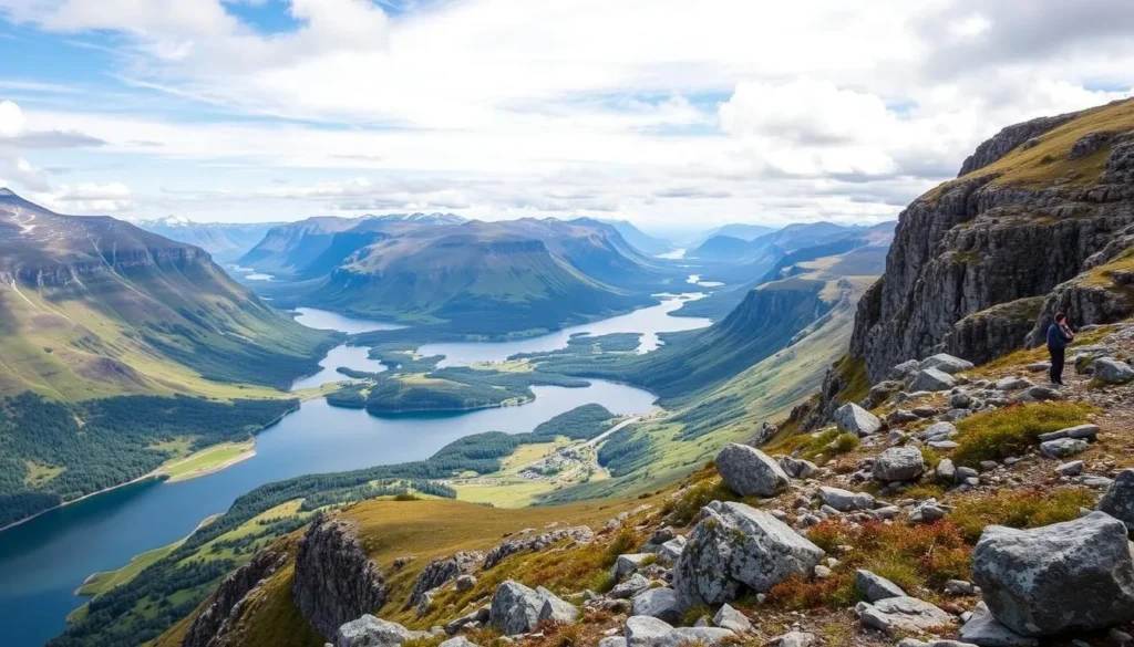 Discover the panoramic views from the mountain trails around Lake Randsfjorden