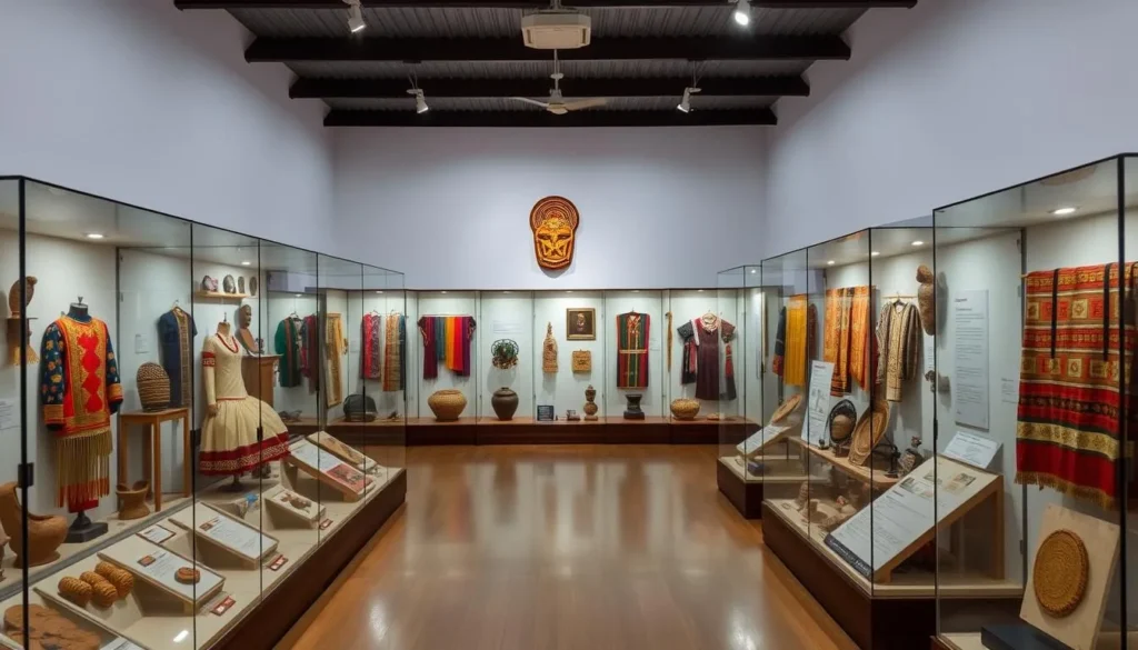 Display of traditional artifacts and cultural items at the Ethnological Museum Chittagong
