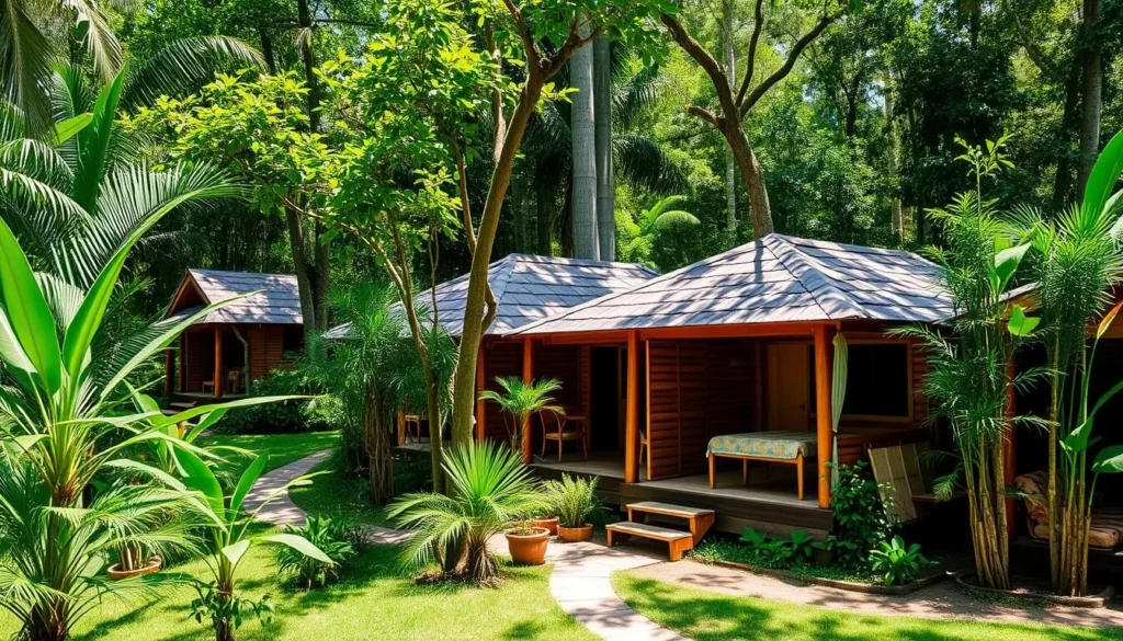 Eco-resort near Himchari National Park with cottages surrounded by greenery Eco-resort near Himchari National Park with cottages surrounded by greenery