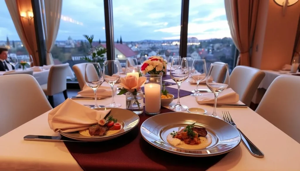 Elegant dining at Restaurant Tomášov in Zlín