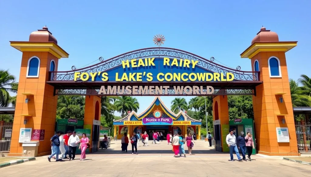 Entrance gate to Foy's Lake Concord Amusement World in Bangladesh