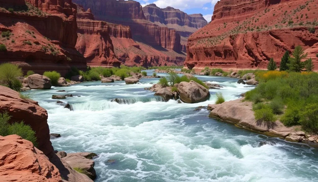 Exciting rapids on the Colorado River