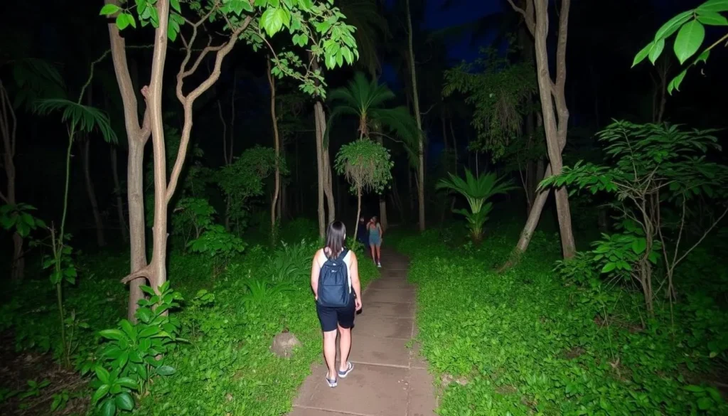 Experience the Amazon jungle at night with guided walks