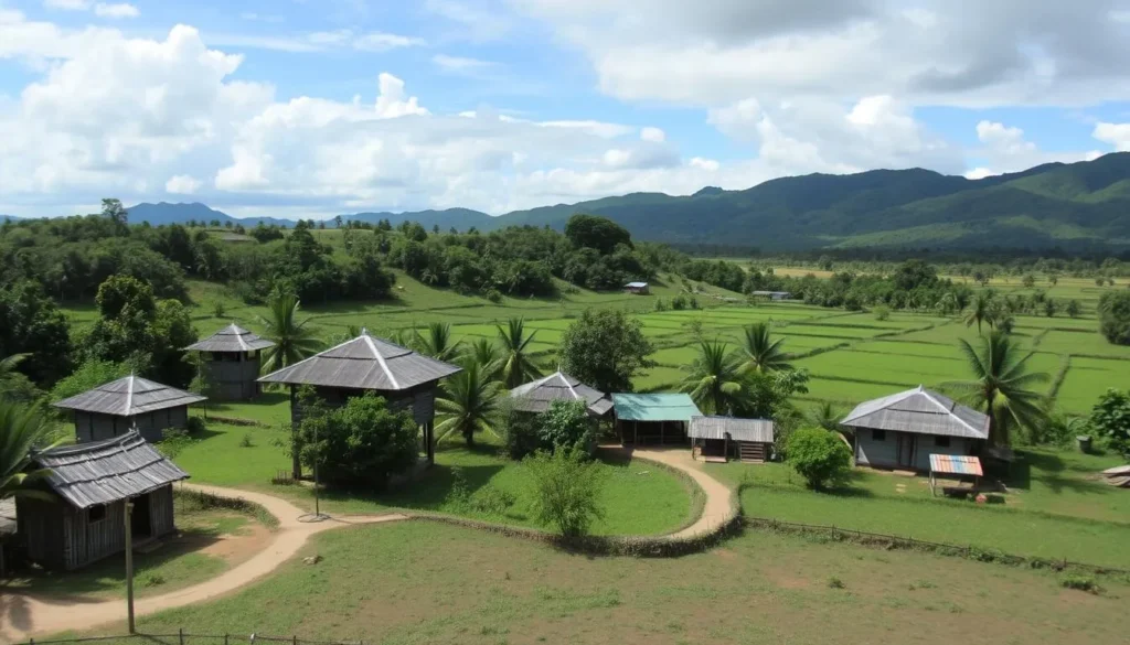 Explore Cacao Village in French Guiana, a charming Hmong village with a rich history and culture.