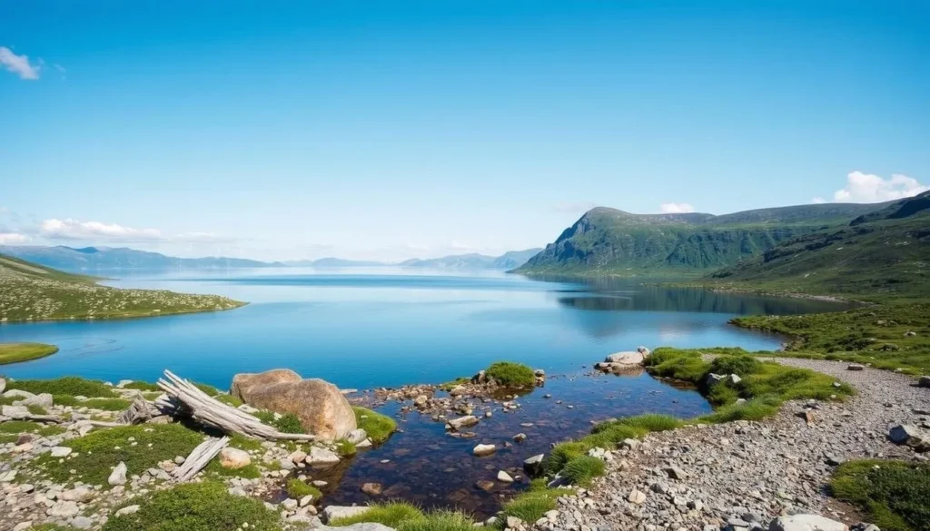 Explore Lake Ovrekjala's scenic trails