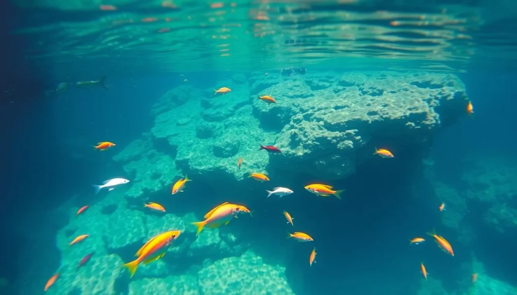 Explore the crystal-clear natural pools of Garapuá, perfect for snorkeling among colorful fish and marine life.
