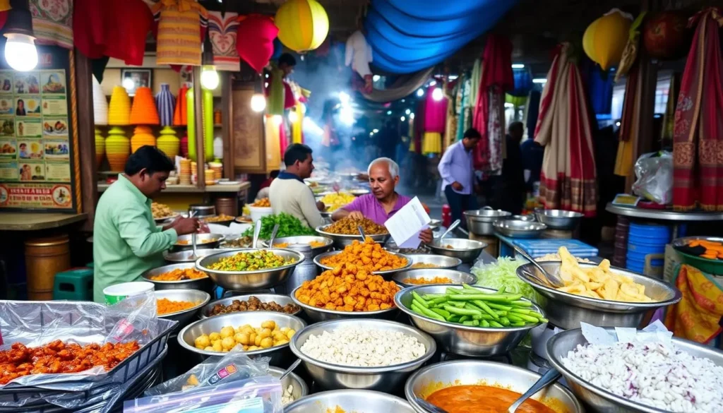 Explore the culinary delights of Solapur through this vibrant food trail image.