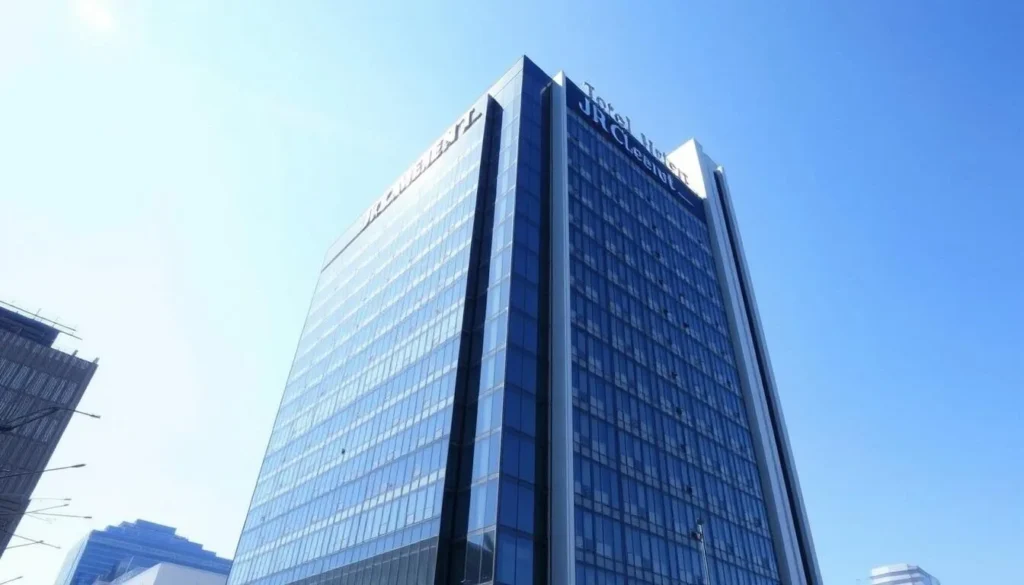 Exterior view of JR Hotel Clement Takamatsu with Takamatsu cityscape in the background Exterior view of JR Hotel Clement Takamatsu with Takamatsu cityscape in the background