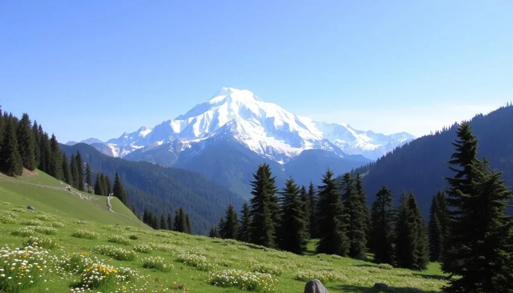 Fairy Meadows with Nanga Parbat mountain in the background