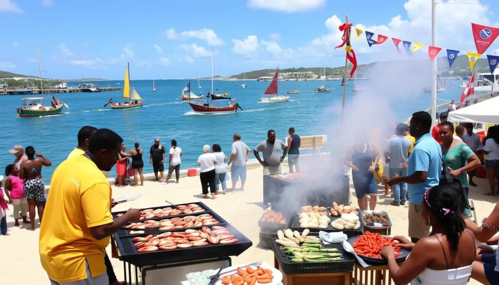 Festival Del Mar celebration in Island Harbour with boat races and seafood competitions