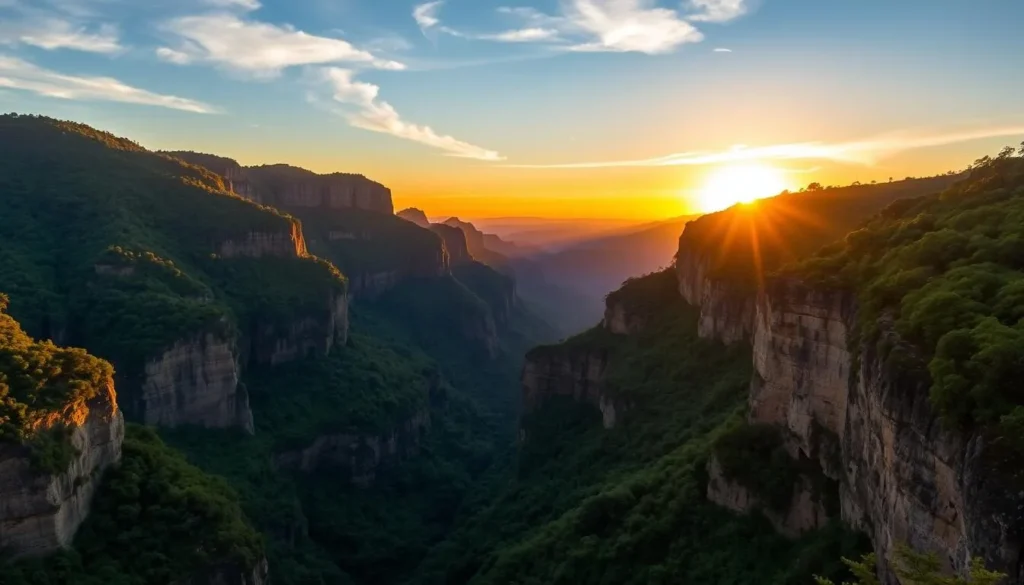 Fortaleza Canyon in Aparados da Serra National Park, Brazil, at sunrise