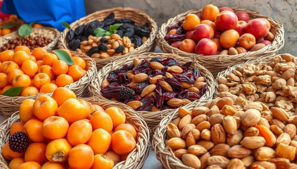 Fresh apricots and dried fruits from Hunza Valley, Pakistan