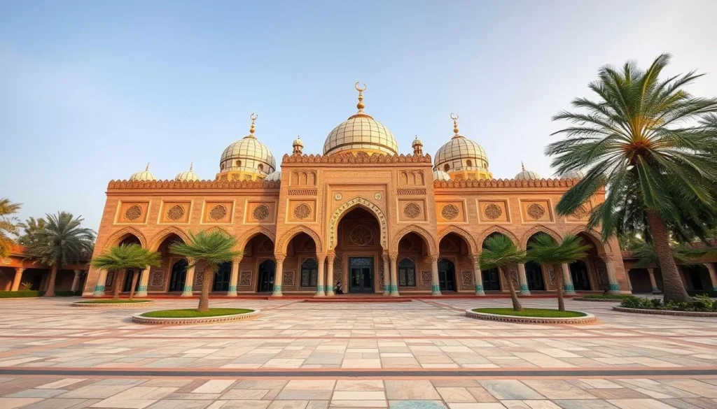 Generate an image of Badria Al Ahmad Mosque, highlighting its distinctive features.