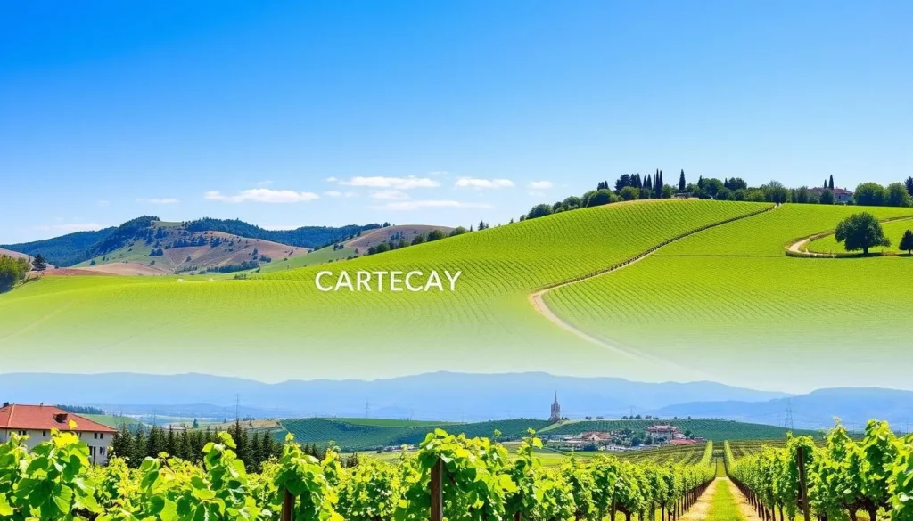 Generate an image of Cartecay Vineyards with a vineyard landscape.
