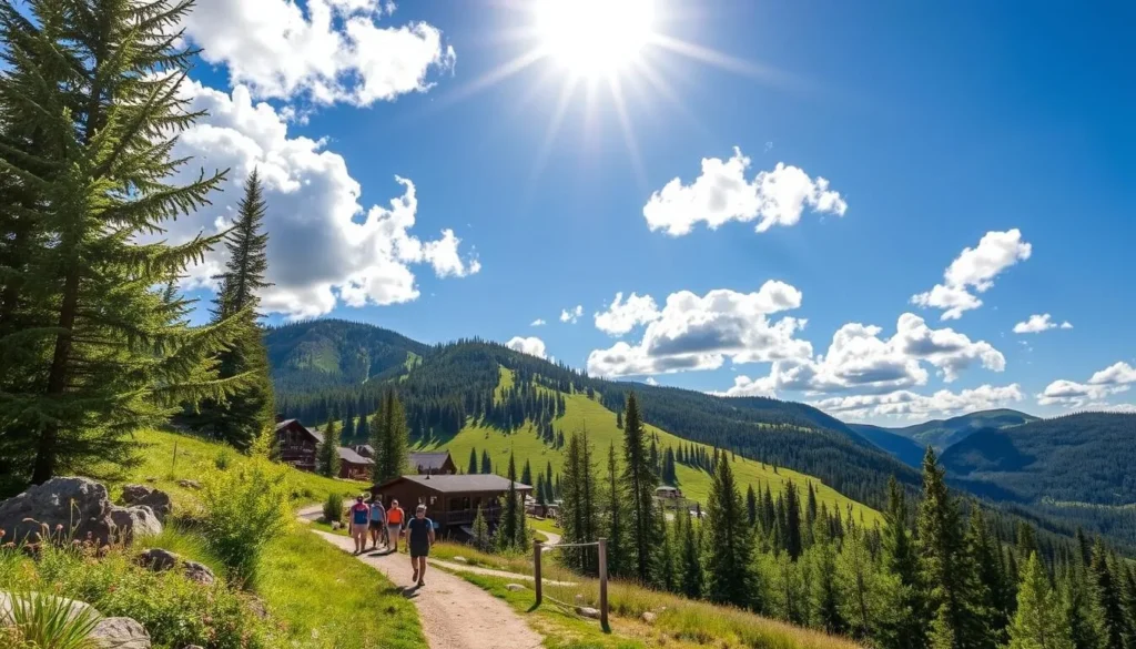 Generate an image of Copper Mountain Resort during summer