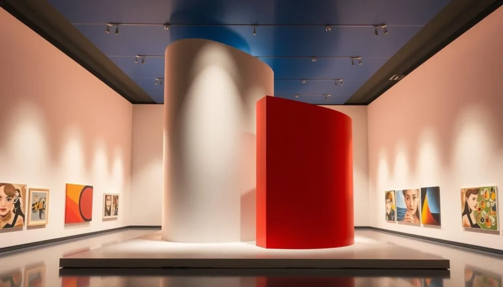 Generate an image of Eikaasgalleriet, showcasing Ludvig Eikaas' modern art