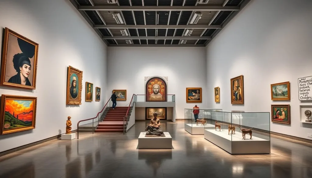 Generate an image of El Museo de Arte de Choroni, showcasing its modern art exhibits.