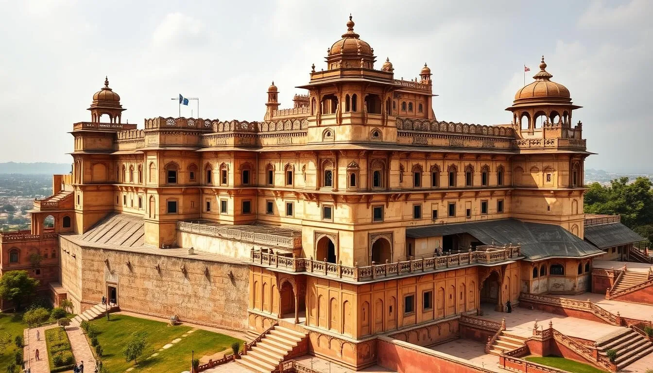 Generate an image of Gwalior Fort, a majestic fort in Madhya Pradesh, India.
