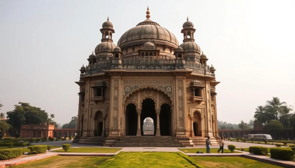 Generate an image of Ibrahim Rauza, a stunning monument in Bijapur, Karnataka