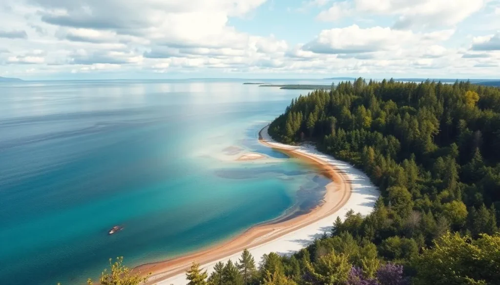 Generate an image of Iso Vasikkasaari island with its beaches and nature trails.