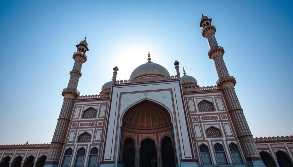 Generate an image of Jami Masjid's grand entrance