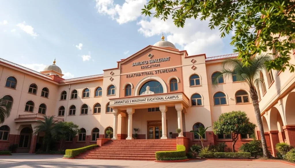 Generate an image of Jamiatus Swalehaat Educational Campus, a prominent Islamic educational institution for women.