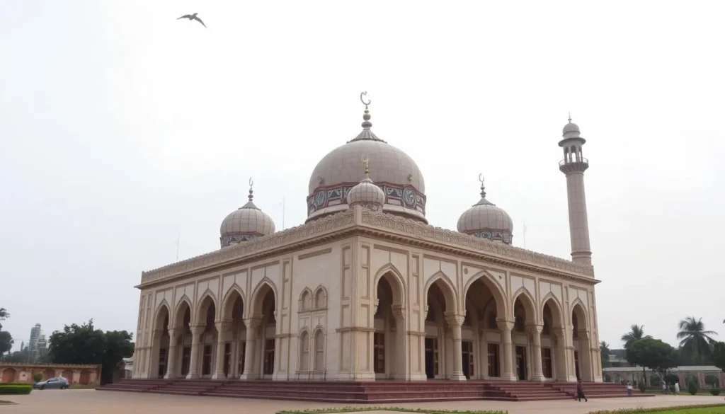 Generate an image of Jumma Masjid in Kalaburagi, showcasing its Indo-Persian architecture.