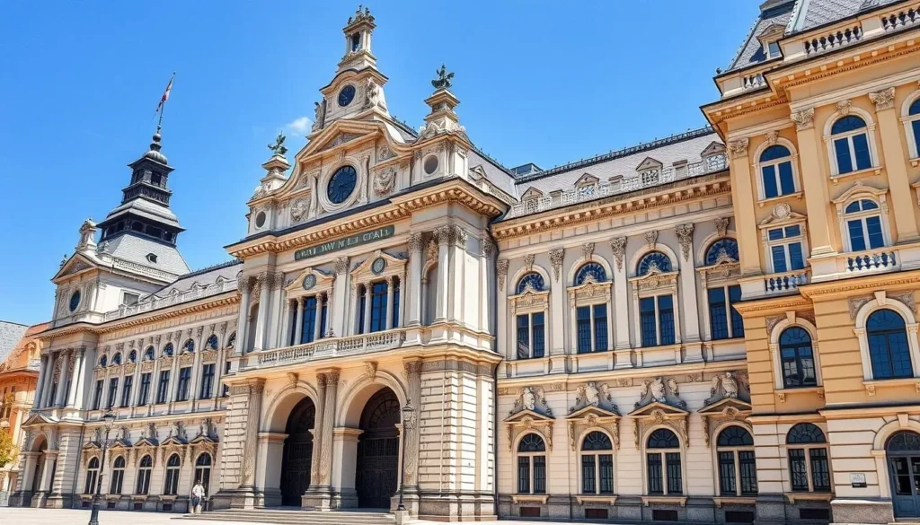 Generate an image of Kaunas Town Hall, a stunning example of Baroque architecture.