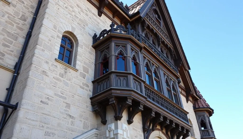 Generate an image of Klostret's exterior, highlighting its medieval architecture.