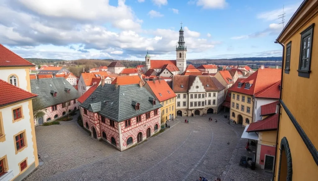 Generate an image of Kutna Hora's historic center