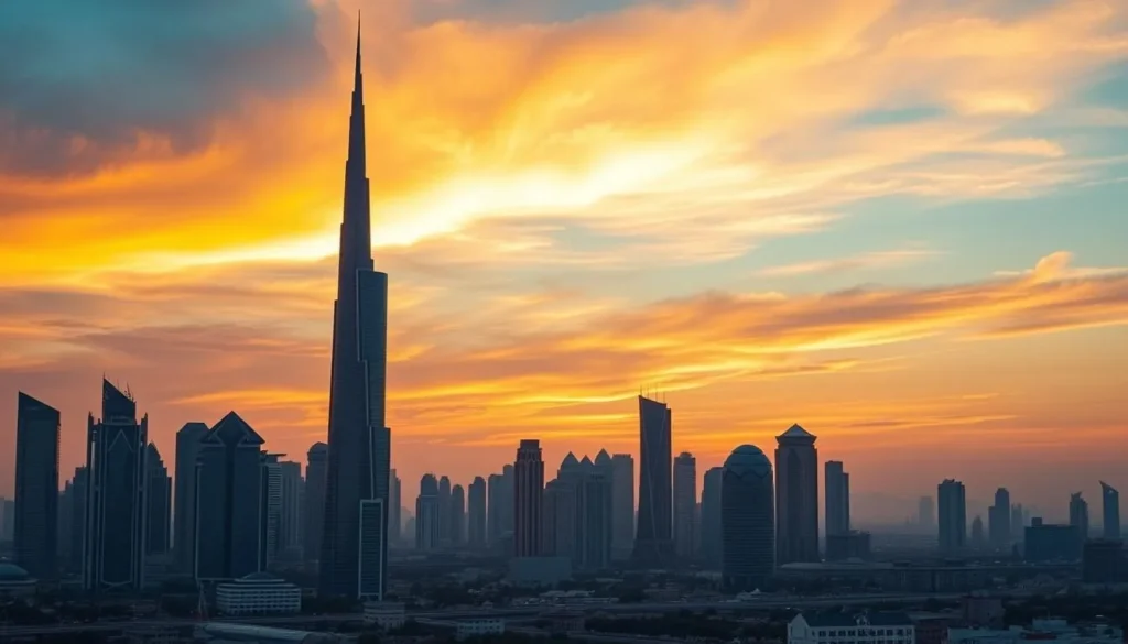 Generate an image of Kuwait City skyline