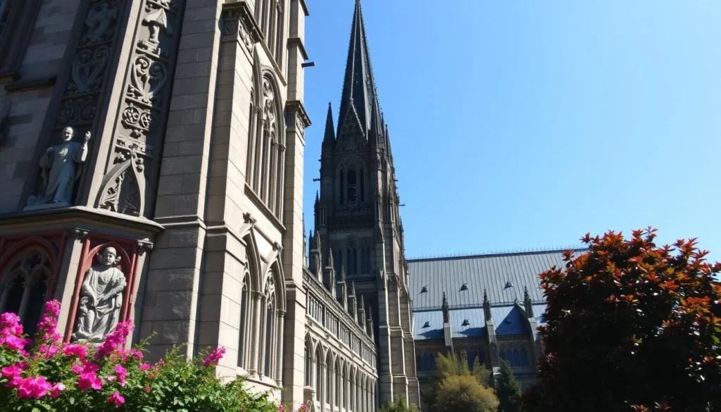 Generate an image of Lund Cathedral's exterior