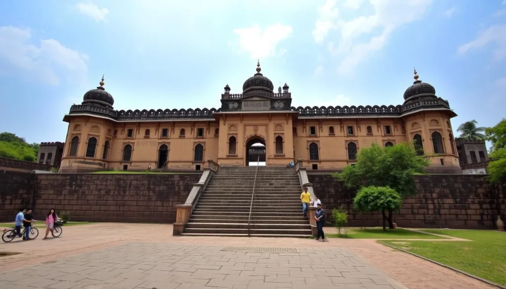 Generate an image of Malegaon Fort, showcasing its architecture and surroundings.