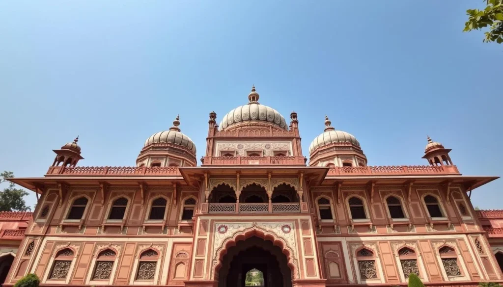 Generate an image of Mehtar Mahal, showcasing its unique architecture and historical significance.