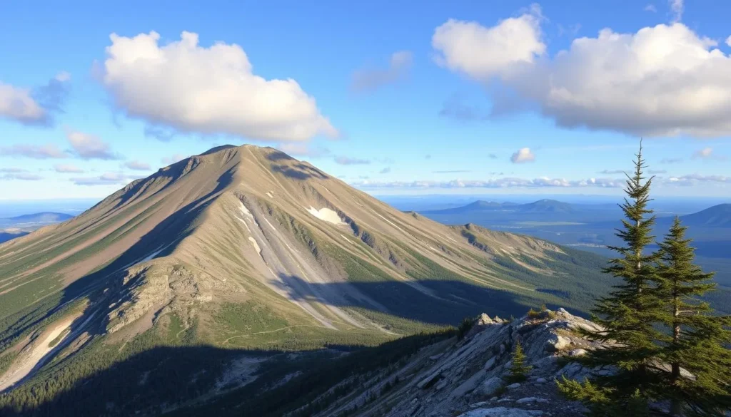 Generate an image of Mount Carleton Provincial Park's highest peak in the Maritimes.
