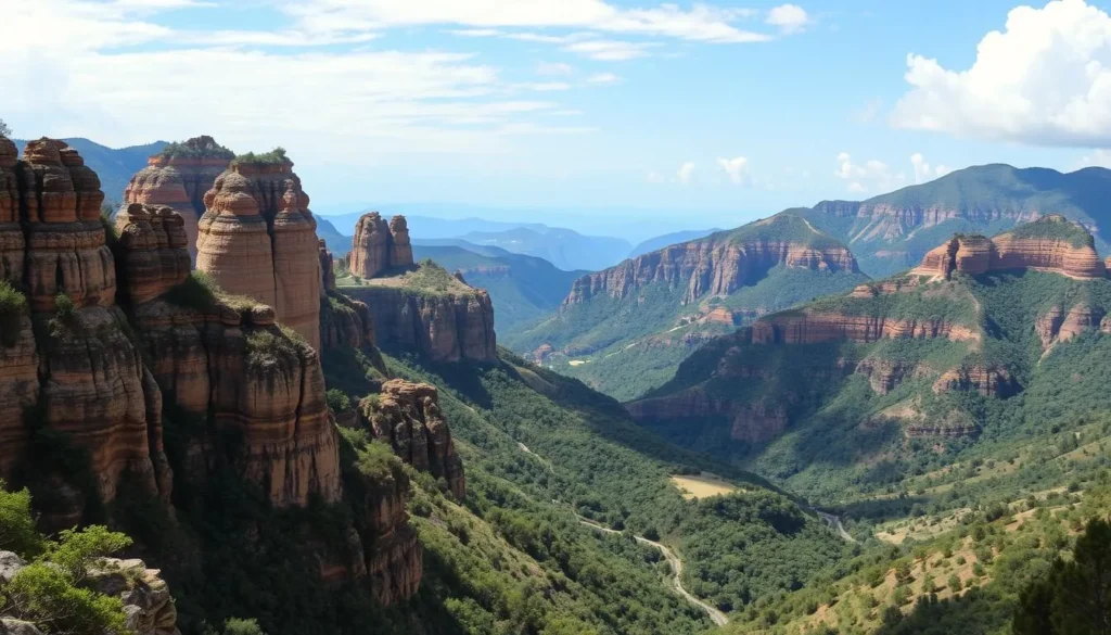 Generate an image of Parque Nacional Sierra de Coro, showcasing its unique landscapes and biodiversity.