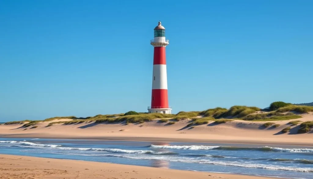 Generate an image of Punta del Este Lighthouse