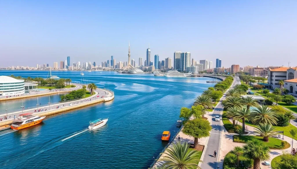 Generate an image of Salmiya waterfront