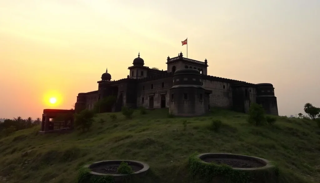 Generate an image of Sankagiri Fort, a historical site in Salem, Tamil Nadu.