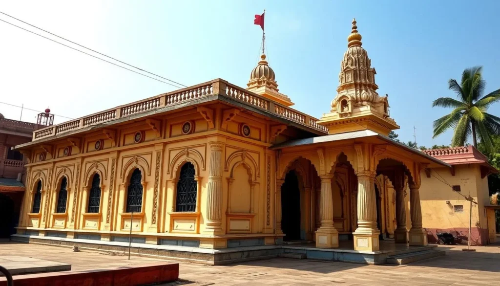 Generate an image of Shree Ram Mandir in Malegaon, highlighting its significance.