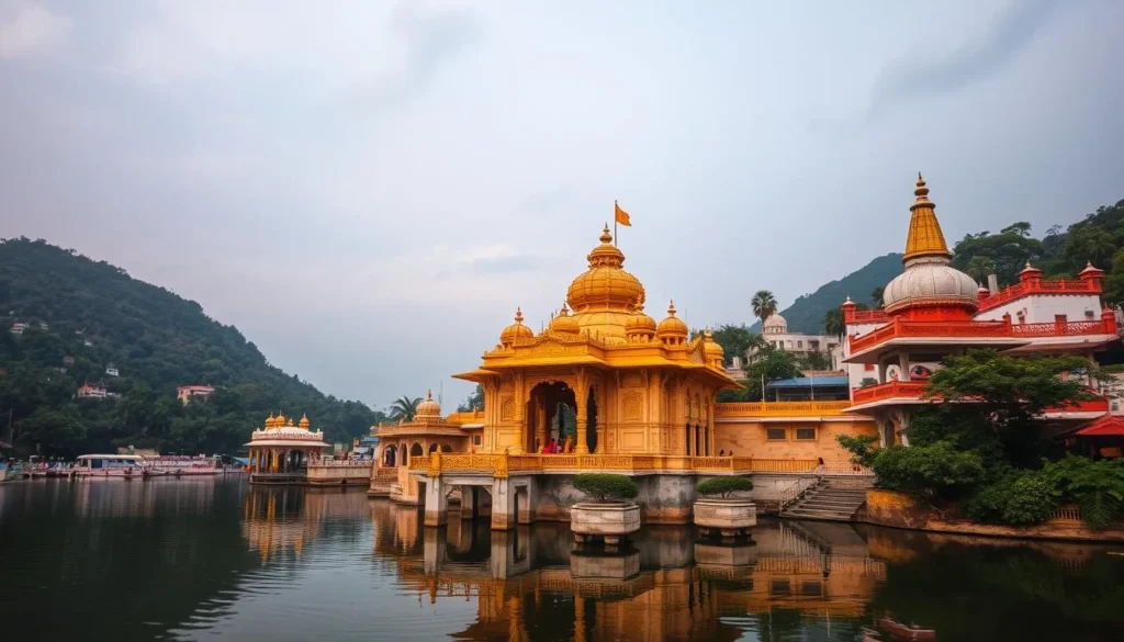 Generate an image of Shukratal, depicting its sacred ghats and the serene atmosphere.
